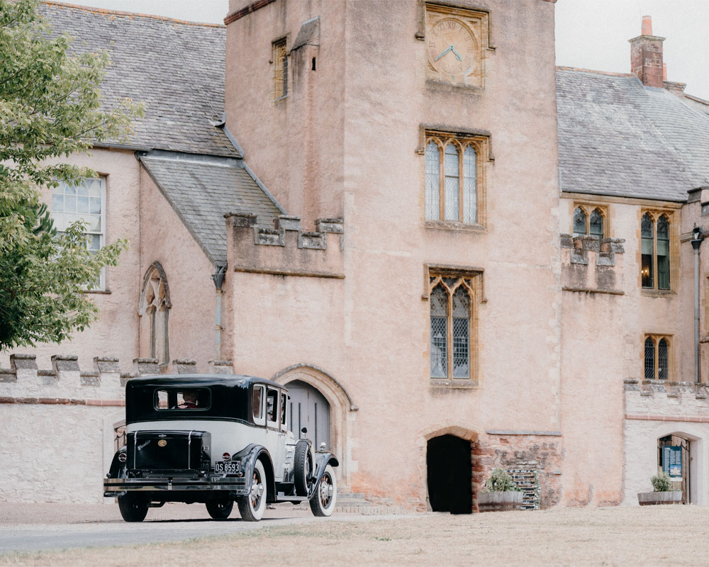 Wedding Car at Torre Abbey, Torquay, Devon