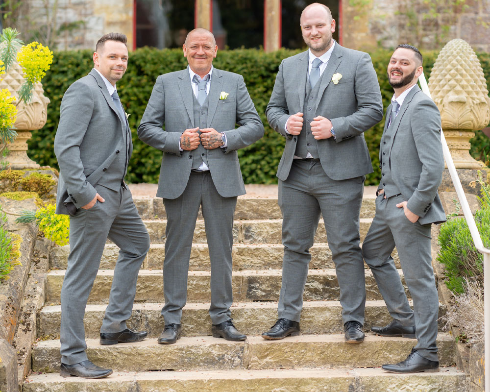 Wedding guest at the Huntsham Court Country house in Tiverton.