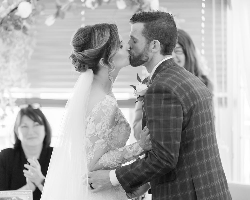 First kiss at the Headland Hotel in Meadfoot, Torquay, Devon.